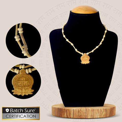 100% Original Tulsi Mala with Shri Ram Wooden Locket β sacred prayer beads with devotional locket for chanting and meditation. Indiaβs Largest Brass Idols Brand - www.satvikstore.in