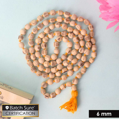 100% Pure Tulsi Kanthi Jap Mala with 108 beads (6mm) β traditional Hindu prayer mala for chanting and spiritual practices.Indiaβs Premium Jap Mala Store - www.satvikstore.in