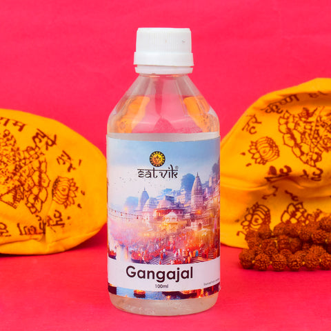 100% Pure and Original Ganga Jal for Pooja is sacred water from the holy Ganges River, used in spiritual rituals, poojas, and blessings, offering purification and divine protection during religious ceremonies β Indiaβs Largest Pooja Accessories Brand β www.satvikstore.in