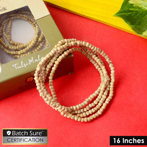 100% original Tulsi Kanthi Mala made with small, natural Tulsi beads, traditionally used for spiritual and devotional practices Indiaβs Premium Jap Mala Store - www.satvikstore.in