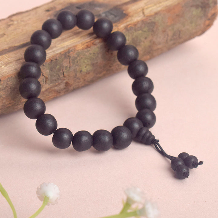 10mm Govt. Certified Karungali Bracelet with Matt Finish for Spiritual Protection. Indiaβs Largest Pooja Accessories Brand - www.satvikstore.in