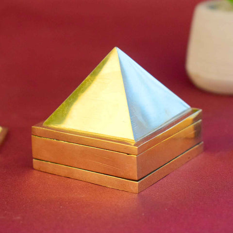 Pure Brass Pyramid for Vastu Correction, Energy Healing & Meditation β Satvikstore.in Indiaβs Largest Pooja Accessories Brand - www.satvikstore.in