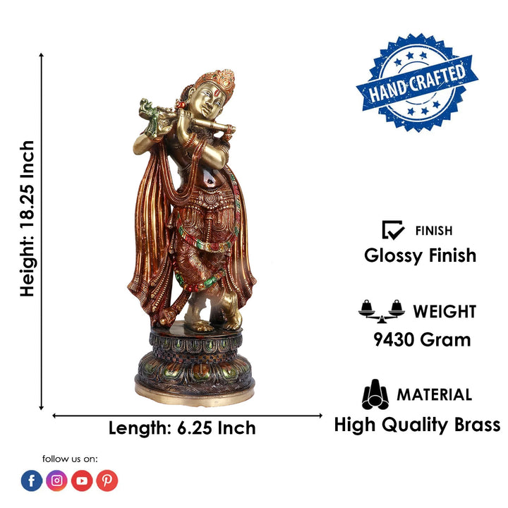 About Product: Pure Brass Krishan is known for Blessing Good Health and Wealth, The Idol Is made from Premium Quality material for long-lasting use. Handmade product from the Artisanship of India's Craftsman Using Modern Style.