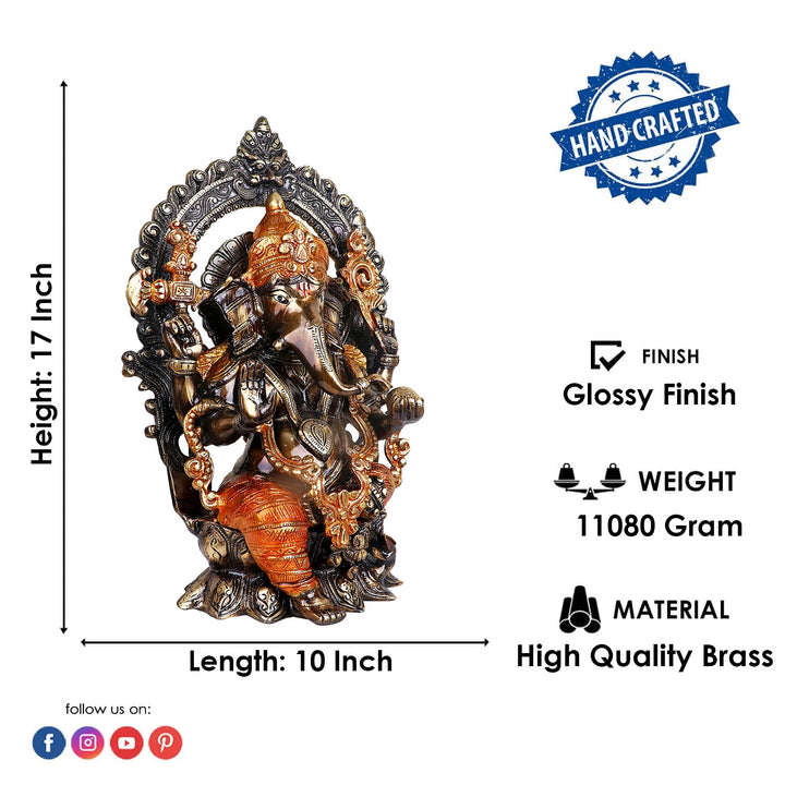 Lord Ganesh, Ganpati, is known for Blessing Good Health and Wealth, The Idol Is made from Premium Quality material for long-lasting use. Handmade product from the Artisanship of India's Craftsman Using Modern Style.