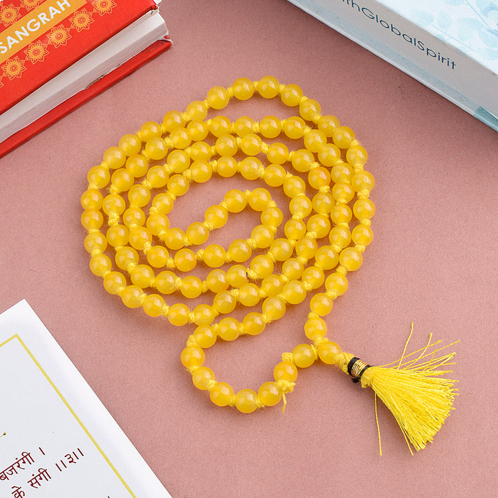 Hakik Jap Mala (Yellow) β A Confidence-Boosting and Prosperity-Enhancing Spiritual Mala. Indiaβs Premium Hakik Jap Mala Store - www.satvikstore.in