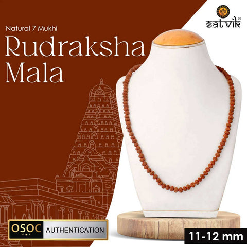 Original 7 Mukhi Rudraksha Mala β 108 Beads for Wealth, Positivity & Saturn Protection. Indiaβs Premium Jap Mala Store - www.satvikstore.in