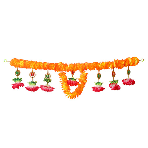 Artificial Flower Bandarwal for Door Decoration β Floral Toran Design-16 with vibrant artificial blooms and traditional styling for festive and welcoming home entrances. Indiaβs Largest Pooja Accessories Brand β www.satvikstore.in