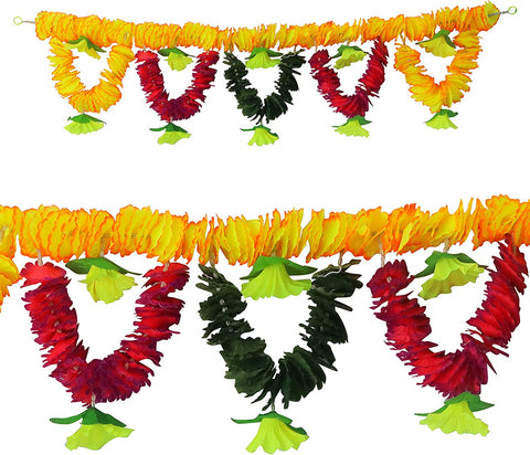 Artificial Flower Bandarwal for Door Decoration β Floral Toran Design-5 with colorful artificial flowers and traditional embellishments, ideal for festive doorways and pooja spaces. Indiaβs Largest Pooja Accessories Brand β www.satvikstore.in