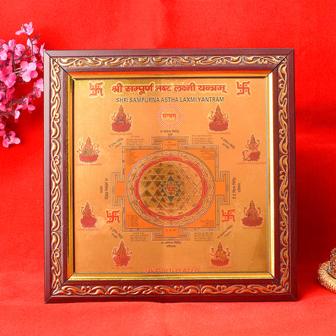 Ashta Lakshmi Yantra β A sacred Vedic tool to invoke the eight forms of Goddess Lakshmi for divine wealth, success, and blessings. Indiaβs Largest Pooja Accessories Brand β www.satvikstore.in