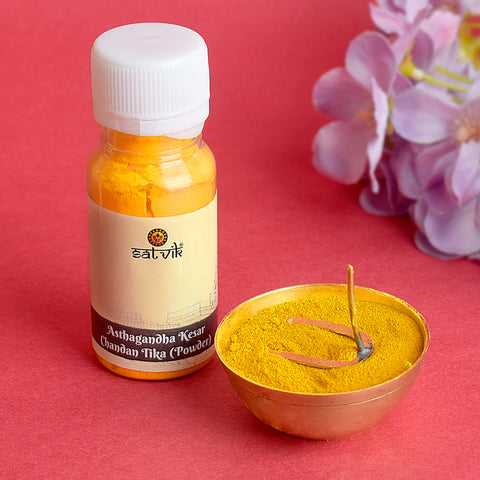 Ashtagandha Chandan Tika Powder is a sacred, aromatic powder used in poojas and rituals to invoke divine blessings, purity, and spiritual energy, perfect for tilak application during religious ceremonies β Indiaβs Largest Pooja Accessories Brand β www.satvikstore.in