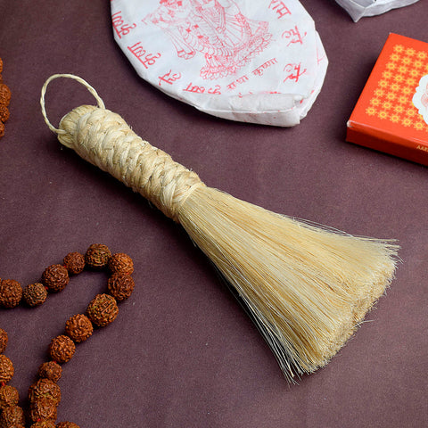 Auspicious Temple Banana Broom (Big) is used in sacred rituals and temple cleaning, bringing positive energy and purity to your pooja space, ensuring divine blessings for worshippers β Indiaβs Largest Pooja Accessories Brand β www.satvikstore.in