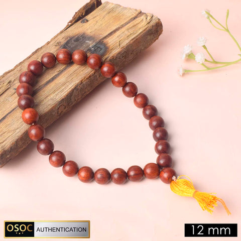 Authentic 12mm 27 Bead Red Chandan Money Mala crafted from pure red sandalwood for prosperity, spiritual power, and meditation rituals.
Indiaβs Premium Jap Mala Store - www.satvikstore.in