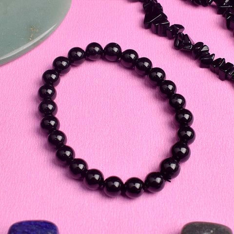 Authentic Black Onyx Crystal Bracelet for Reiki Healing with 8MM Beads for Protection and Strength. Indiaβs Largest Pooja Accessories Brand β www.satvikstore.in
