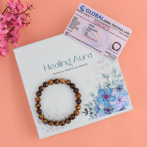Authentic Tiger Eye Crystal Bracelet for Reiki Healing β 8 MM Beads for Courage, Protection, and Confidence. 
Indiaβs Largest Pooja Accessories Brand β www.satvikstore.in