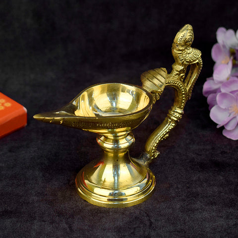 Beautiful Brass Chirag Diya β A finely crafted brass diya designed for traditional lighting, ideal for religious rituals and adding a touch of elegance to home decor. Indiaβs Largest Pooja Accessories Brand β www.satvikstore.in