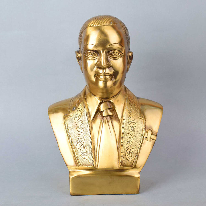 10.6 Inch Dr. Bheem Rao Ambedkar Commemorative Brass Statue – Ideal for personal collections, gifting, or inspirational decor. India's Largest Puja Accessories Brand - Satvik No. 1 Brass Idol Collection