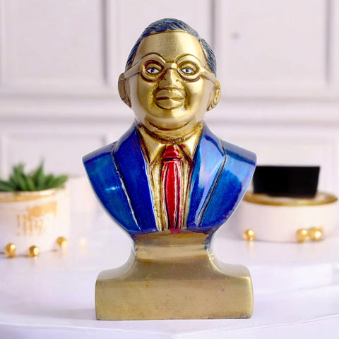 5.7 Inch Brass Dr. Bheem Rao Ambedkar Statue standing tall with symbolic gesture of justice and empowerment β perfect for educational institutions, homes, and offices. No.1 Brass Idol Store www.satvikstore.in