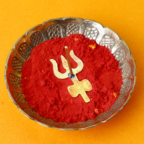 Brass Trishul with Damru Tilak Stamp, a sacred brass stamp featuring Lord Shivaβs Trishul and Damru symbol, used for applying tilak during pooja and spiritual rituals. 
Indiaβs Largest Pooja Accessories Brand β www.satvikstore.in