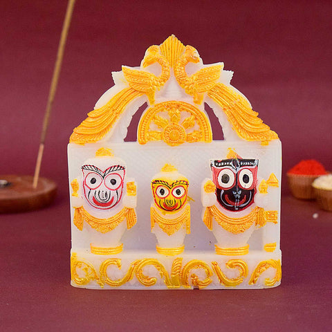Marble Colored Jagannath Ji Idol for Car Dashboard and Home Temple Decor. Indiaβs Largest Pooja Accessories Brand - www.satvikstore.in