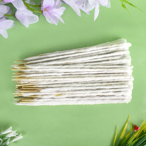 Cotton Batti Sticks Pack of 100 for Puja, Aarti, and Diya Lighting. Indiaβs Largest Pooja Accessories Brand - www.satvikstore.in