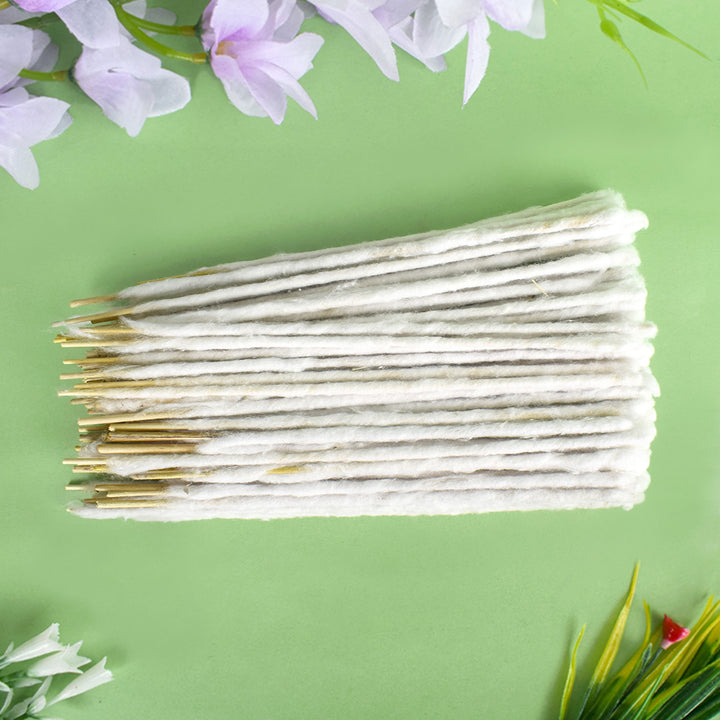 Cotton Batti Sticks Pack of 100 for Puja, Aarti, and Diya Lighting. Indiaβs Largest Pooja Accessories Brand - www.satvikstore.in