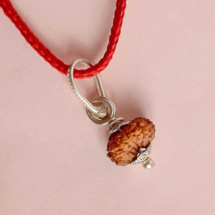 Certified 14 Mukhi Rudraksha Pendant with metal capping for spiritual strength and intuition. India’s Premium Rudraksha Jap Mala Store- www.satvikstore.in