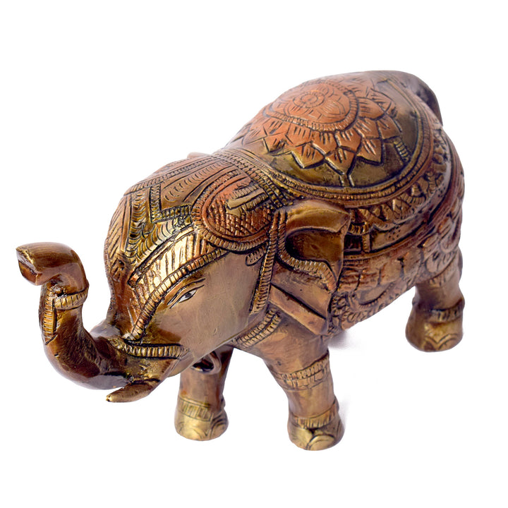 Large Brass Idol of Elephant Statue with Upward Trunk β A Symbol of Prosperity, Good Luck & Vastu Positivity for Home & Office Decor