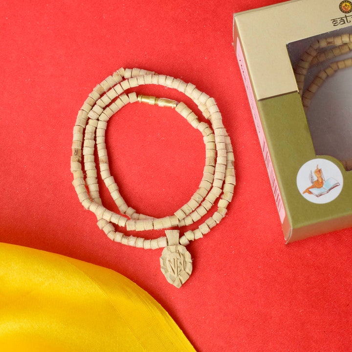 100% Original Tulsi Mala with handcrafted Tulsi beads and a Radha locket, perfect for devotion, meditation, and spiritual wear. India’s Premium Jap Mala Store- www.satvikstore.in