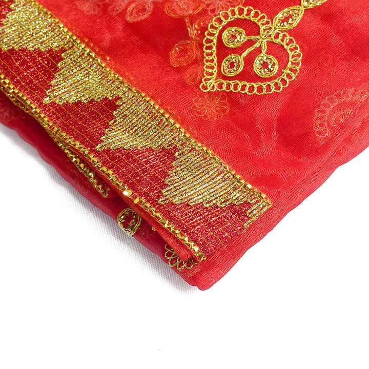 Traditional Mata Ki Chunri with intricate golden embroidery, ideal for Devi Puja, temple offerings, and festive occasions. Measuring 208 cm (82 inches) in length and 100 cm (39 inches) in height, this Chunri is crafted with rich golden patterns and a decorative border, making it a perfect offering for Navratri, Durga Puja, and religious ceremonies.
Explore Big Size Mata Ki Chunri, Devi Chunri for Puja, and more at Satvik Store for authentic spiritual products.