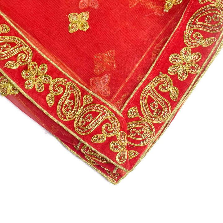 Add a touch of divinity to your prayers with this beautiful Mata Ki Chunri, featuring intricate golden embroidered motifs. Measuring 222 cm (87.4 inches) in length and 108 cm (42.5 inches) in height, this Chunri is perfect for Navratri, Durga Puja, temple offerings, and festive decorations. Made from premium fabric, it enhances the spiritual ambiance of your rituals.
🛍️ Shop authentic Mata Ki Chunris, Devi Chunaris, and more at Satvik Store for all your pooja and festive needs. 🌺🙏