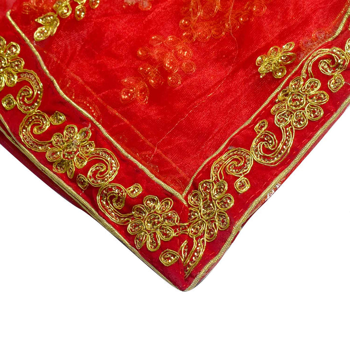 Increase your spiritual rituals with this beautiful Mata Ki Chunri, featuring intricate golden embroidery. Measuring 216 cm (85 inches) in length and 99 cm (39 inches) in height, this Chunri is ideal for Navratri, Durga Puja, temple decor, and sacred offerings. The vibrant fabric with golden motifs adds a divine charm to your religious ceremonies.
ποΈ Shop authentic Mata Ki Chunris, Devi Chunaris, and religious accessories at Satvik Store for all your pooja and festive needs. πΈπ