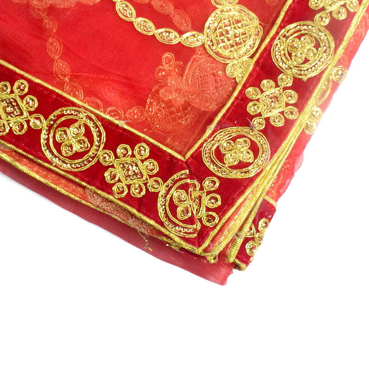 Enhance your puja rituals with this beautiful Mata Ki Chunri, featuring delicate golden embroidery. Measuring 210 cm (83 inches) in length and 100 cm (39 inches) in height, this Chunri is ideal for Navratri, Durga Puja, temple decor, and other religious ceremonies. The intricate design and fine fabric make it a meaningful addition to your devotional offerings.
ποΈ Discover authentic religious accessories at Satvik Store for all your puja and festive needs. πΈπ