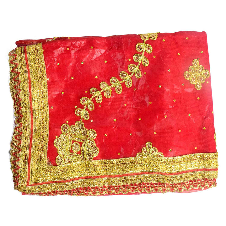 ✨ "Mata Ki Chunri with Golden Embroidery – Sacred Prayer Cloth for Puja" ✨
Enhance your spiritual rituals with this divine Mata Ki Chunri, adorned with golden floral embroidery and shimmering accents. Measuring 186 cm (73 inches) in length and 104 cm (41 inches) in height, this elegant Chunri is perfect for Devi puja, Navratri, Durga Puja, and temple decoration. Its intricate design symbolizes devotion and reverence, making it ideal for prayer offerings.
🛍️ Shop authentic religious accessories at Satvik