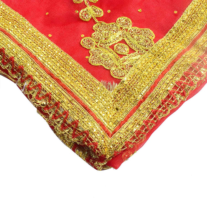 ✨ "Mata Ki Chunri with Golden Embroidery – Sacred Prayer Cloth for Puja" ✨
Enhance your spiritual rituals with this divine Mata Ki Chunri, adorned with golden floral embroidery and shimmering accents. Measuring 186 cm (73 inches) in length and 104 cm (41 inches) in height, this elegant Chunri is perfect for Devi puja, Navratri, Durga Puja, and temple decoration. Its intricate design symbolizes devotion and reverence, making it ideal for prayer offerings.
🛍️ Shop authentic religious accessories at Satvik