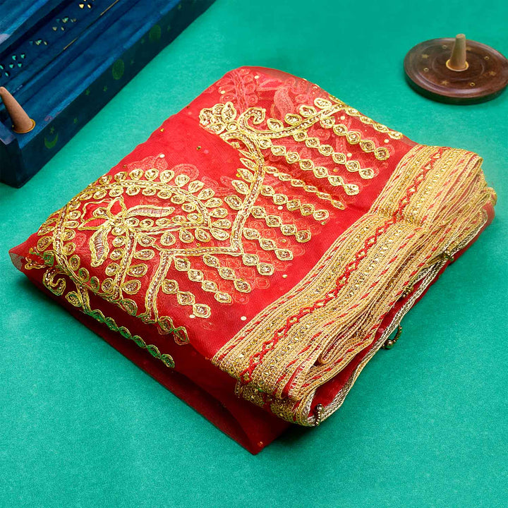 Enhance your puja ceremonies with this exquisite Pink Chunri featuring intricate golden embroidery. Measuring 188 cm (74 inches) in length and 108 cm (43 inches) in height, this elegant cloth is ideal for Devi puja, temple offerings, and altar decorations.
ποΈ Shop now at Satvik Store for authentic spiritual and religious products. πΈπ