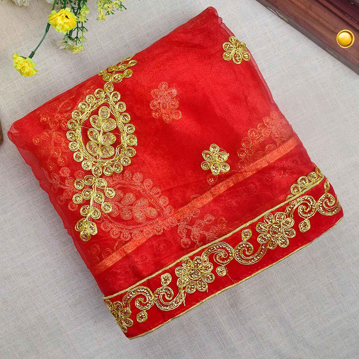 Increase your spiritual rituals with this beautiful Mata Ki Chunri, featuring intricate golden embroidery. Measuring 216 cm (85 inches) in length and 99 cm (39 inches) in height, this Chunri is ideal for Navratri, Durga Puja, temple decor, and sacred offerings. The vibrant fabric with golden motifs adds a divine charm to your religious ceremonies.
ποΈ Shop authentic Mata Ki Chunris, Devi Chunaris, and religious accessories at Satvik Store for all your pooja and festive needs. πΈπ