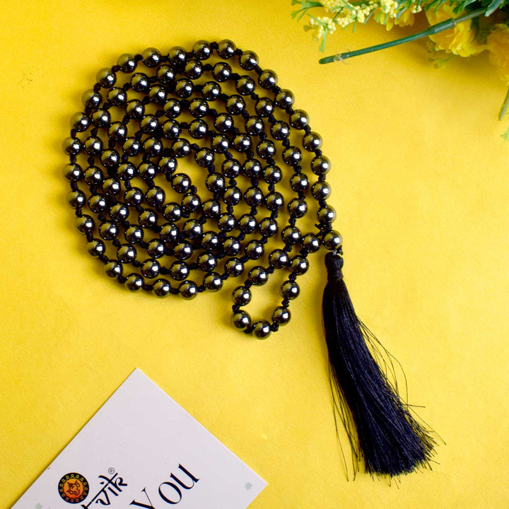 108 Beads Hematite Hakik Mala – A grounding and protective spiritual mala for meditation, focus, and energy balance.
India’s Premium Hakik Jap Mala Store - www.satvikstore.in