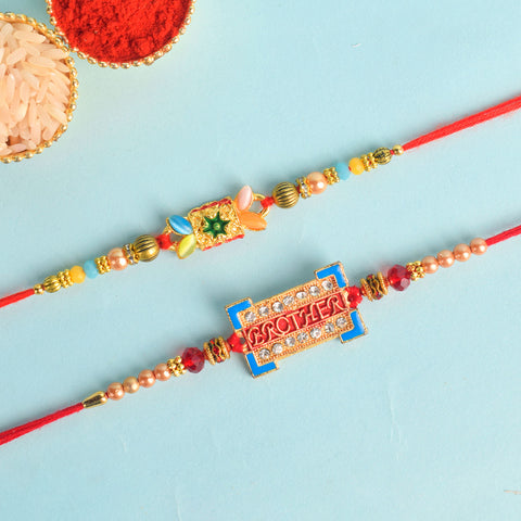 Set of 2 Traditional Rakhis for Brothers with Roli Chawal and Ram Sita Stickers β Raksha Bandhan Gift Pack. Indiaβs Largest Pooja Accessories Brand - www.satvikstore.in