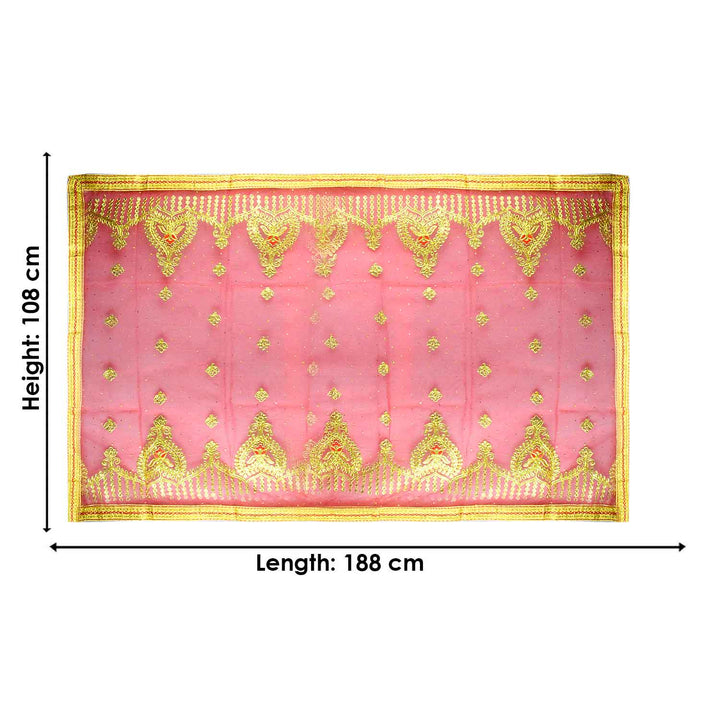 Enhance your puja ceremonies with this exquisite Pink Chunri featuring intricate golden embroidery. Measuring 188 cm (74 inches) in length and 108 cm (43 inches) in height, this elegant cloth is ideal for Devi puja, temple offerings, and altar decorations.
ποΈ Shop now at Satvik Store for authentic spiritual and religious products. πΈπ
