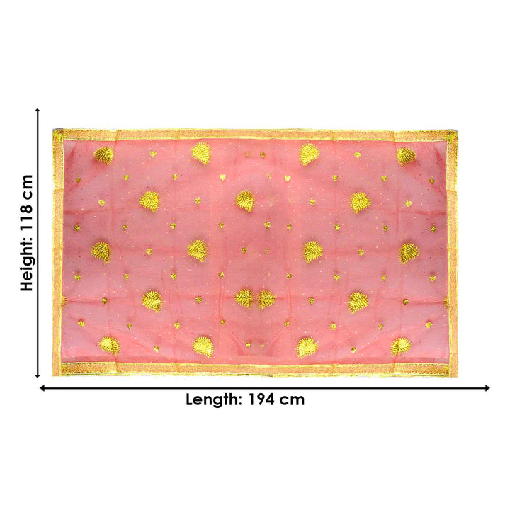 Enhance your puja altar with this exquisite Pink Chunri, adorned with golden motif embroidery for a divine and elegant look. Measuring 194 cm (76 inches) in length and 118 cm (46 inches) in height, this cloth is perfect for Devi puja, religious ceremonies, and festive rituals.
๐๏ธ Shop now at Satvik Store for authentic spiritual and religious products. ๐ธ๐