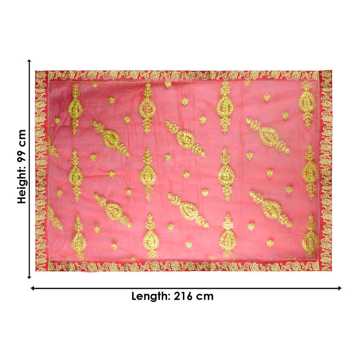 Increase your spiritual rituals with this beautiful Mata Ki Chunri, featuring intricate golden embroidery. Measuring 216 cm (85 inches) in length and 99 cm (39 inches) in height, this Chunri is ideal for Navratri, Durga Puja, temple decor, and sacred offerings. The vibrant fabric with golden motifs adds a divine charm to your religious ceremonies.
ποΈ Shop authentic Mata Ki Chunris, Devi Chunaris, and religious accessories at Satvik Store for all your pooja and festive needs. πΈπ