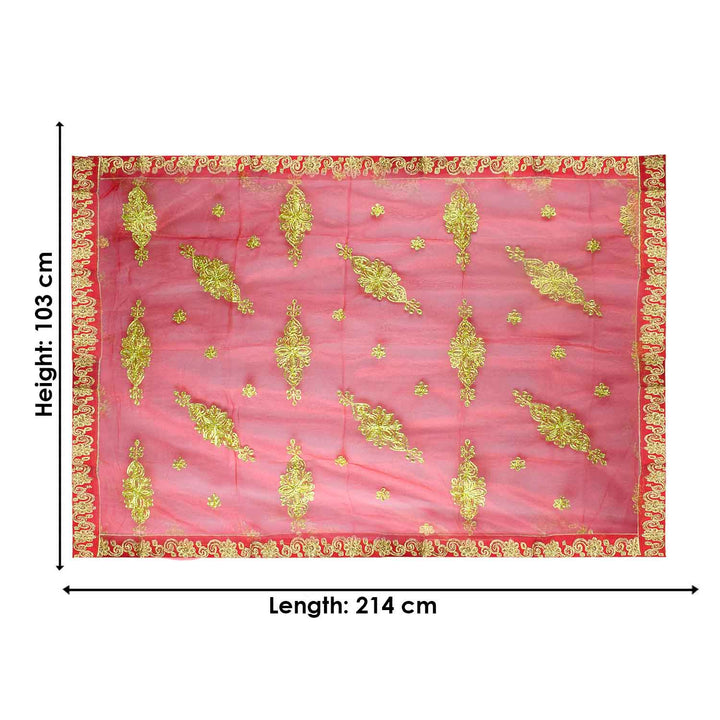 Elegant Mata Ki Chunri with Golden Floral Motifs β Perfect for Devi Puja and Festive Decor
Enhance your spiritual rituals with this beautiful Mata Ki Chunri, adorned with intricate golden floral motifs. Measuring 214 cm (84 inches) in length and 103 cm (40.5 inches) in height, this Chunri is made from premium-quality fabric with rich gold detailing. Ideal for Navratri, Durga Puja, temple offerings, and festive decor, it adds a divine touch to your prayers and celebrations.
Shop authentic Mata Ki Chnni