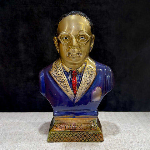10.5 Inch Dr. Bheem Rao Ambedkar Brass Figurine, a meticulously crafted statue showcasing the iconic leader in a standing pose, symbolizing his fight for justice, equality, and empowerment. No.1 Brass Idol Store www.satvikstore.in