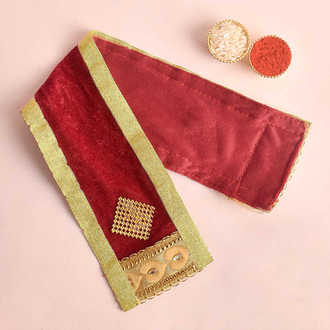 Elegant Maroon Angvastra/Patka/Duppata β Available in 15, 22, and 32 inches, traditional devotional cloth perfect for puja, temple ceremonies, and spiritual attire Indiaβs Largest Pooja Accessories Brand β www.satvikstore.in