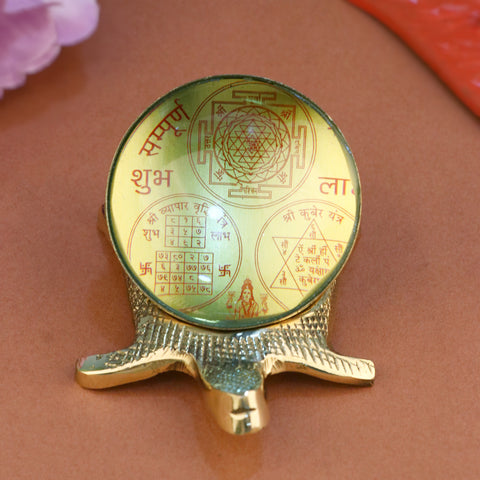Feng Shui Turtle with Glass Shree Yantra β A symbolic decor piece for wealth, peace, and energy balance. Indiaβs Largest Pooja Accessories Brand β www.satvikstore.in