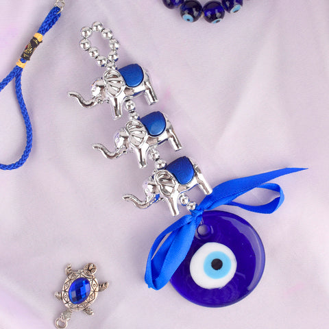 Feng Shui Vastu 3 Elephant Evil Eye Door Hanging for protection and good luck. Attract positive energy and ward off negativity. Indiaβs Largest Pooja Accessories Brand β www.satvikstore.in