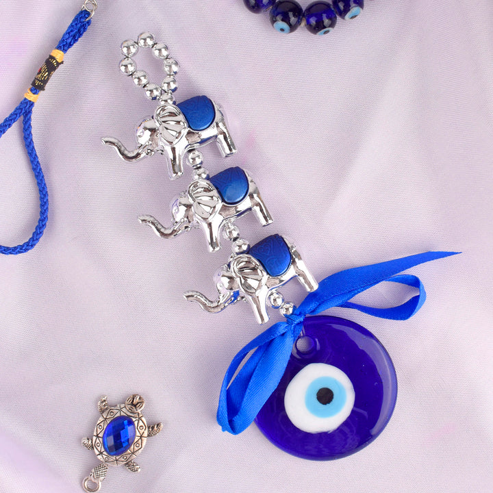 Feng Shui Vastu 3 Elephant Evil Eye Door Hanging for protection and good luck. Attract positive energy and ward off negativity. Indiaβs Largest Pooja Accessories Brand β www.satvikstore.in