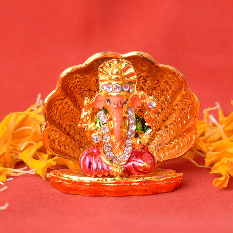 A beautifully designed Ganesh idol with seashells symbolizes prosperity, blessings, and spiritual harmony. Perfect for home decor and worship, this unique Ganesha statue combines artistic elements with a sacred touch. Indiaβs Largest Pooja Accessories Brand β www.satvikstore.in