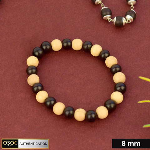 Govt. Certified Karungali (Ebony) & White Sandalwood Beads Bracelet β Spiritual Healing and Protection Jewelry. Indiaβs Largest Pooja Accessories Brand - www.satvikstore.in