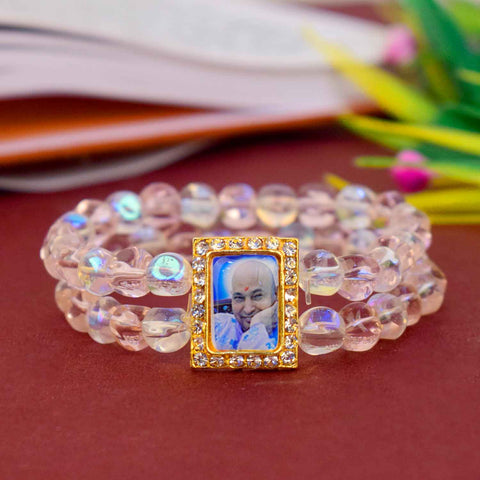 3. Alt Text for Image:
Guruji Bracelet with white and pink beads, handcrafted with care, perfect for daily wear, spiritual occasions, and festive gifting. Indiaβs Largest Pooja Accessories Brand β www.satvikstore.in